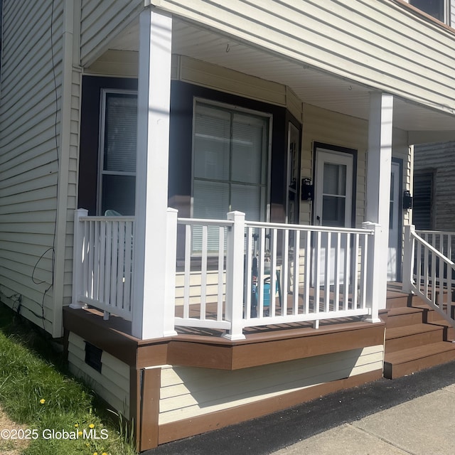 21 Depot St, Greenwich, NY 12834 - view of side of home with covered porch