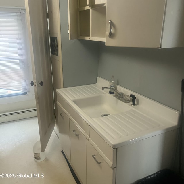 21 Depot St, Greenwich, NY 12834 - laundry room with a sink and baseboard heating