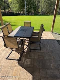 view of patio featuring outdoor dining space