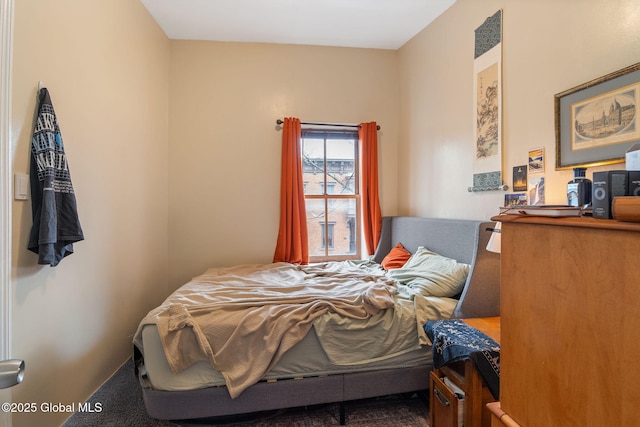 view of carpeted bedroom