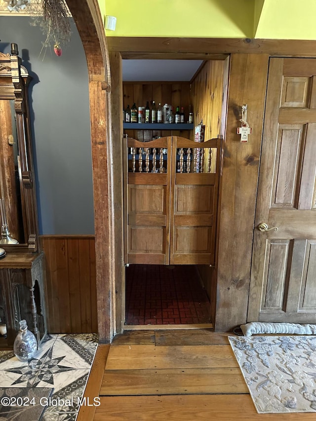 71 S Rd, Hampton, NY 12887 - wine area with wooden walls and wood-type flooring