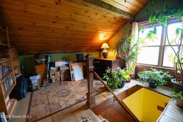 71 S Rd, Hampton, NY 12887 - interior space featuring wooden ceiling and wood finished floors