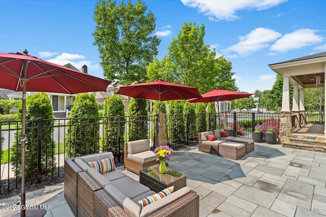 20 Oak Ridge Blvd, Saratoga Springs, NY 12866 - view of patio featuring an outdoor hangout area