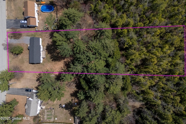 23 Locust Ridge Dr, Corinth, NY 12822 - aerial overview of property's location featuring property parcel outlined