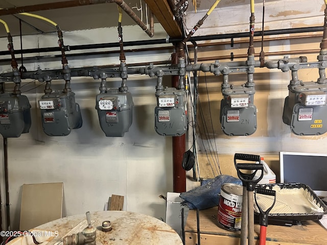 utility room featuring a garage