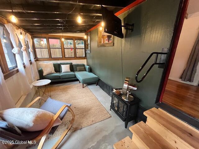 15-17 Pine Rd, Lake Luzerne, NY 12846 - interior space with concrete flooring