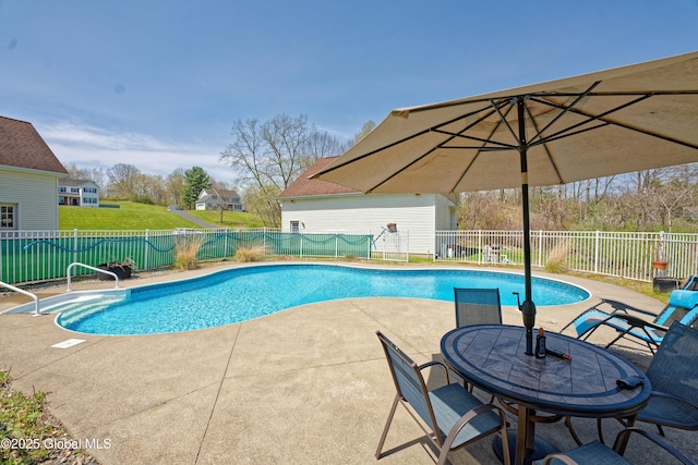 37 Old Hickory Rd, Brunswick, NY 12180 - view of swimming pool featuring a fenced backyard, a patio area, and a fenced in pool