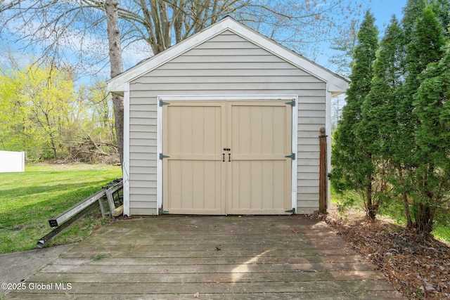 view of shed