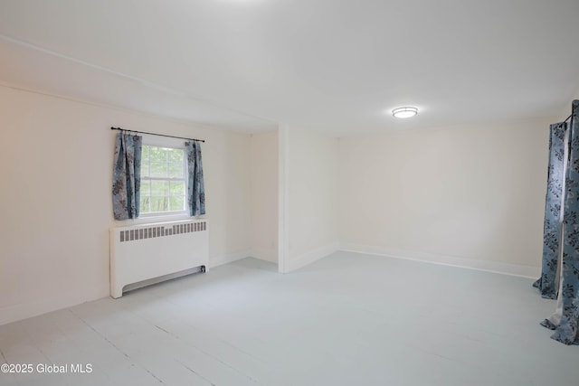 spare room with radiator