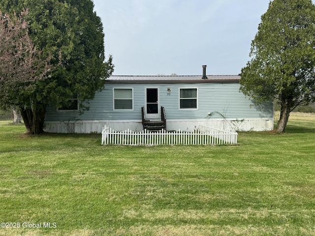 70 Dick Lynch Rd, Stillwater, NY 12170 - back of property featuring entry steps and a yard