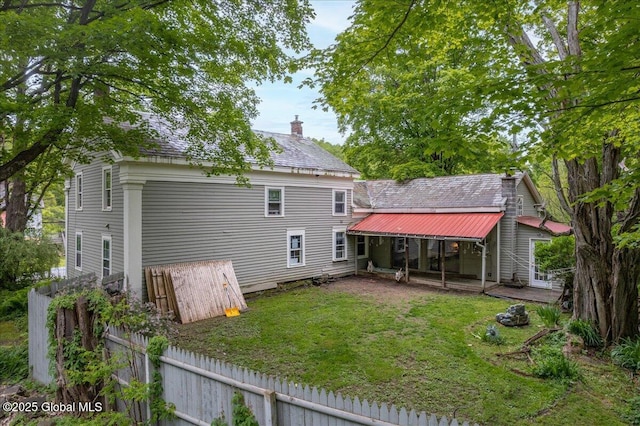 291-294 Gilchrist Hill Rd, Hartford, NY 12838 - rear view of property with a chimney