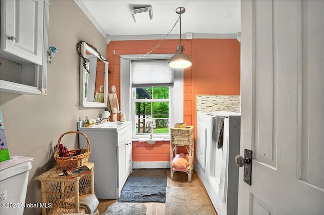 291-294 Gilchrist Hill Rd, Hartford, NY 12838 - entryway featuring light wood-style flooring and a sink