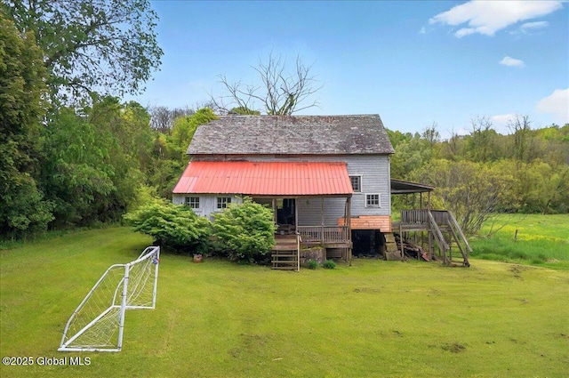 291-294 Gilchrist Hill Rd, Hartford, NY 12838 - view of outdoor structure with a forest view and stairs