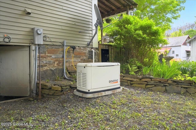 291-294 Gilchrist Hill Rd, Hartford, NY 12838 - exterior view of a power unit, electric meter, and a satellite dish