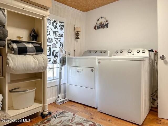 11 Mill St, Chester, NY 12817 - laundry room with separate washer and dryer, laundry area, and light wood finished floors