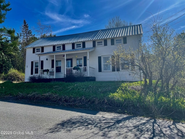 11 Mill St, Chester, NY 12817 - view of front of home featuring a porch and metal roof