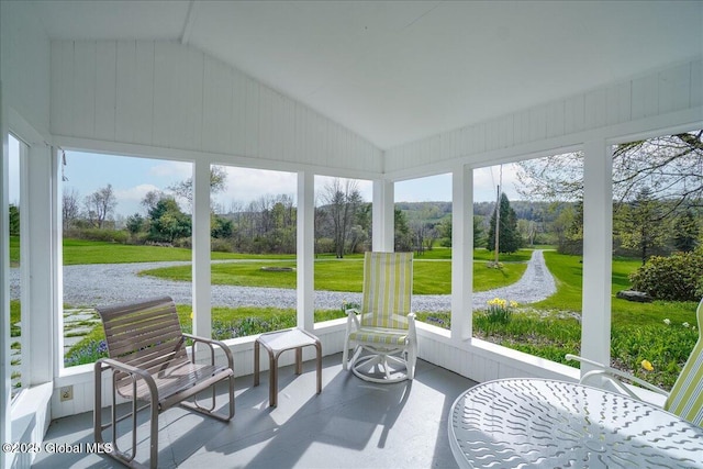 view of sunroom