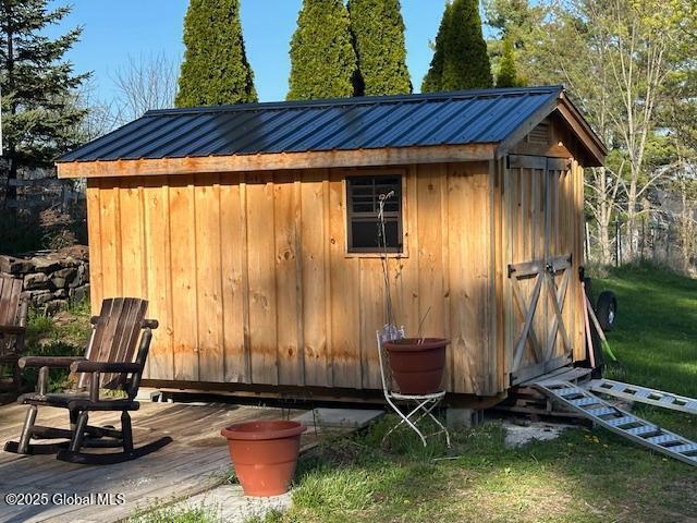 view of shed