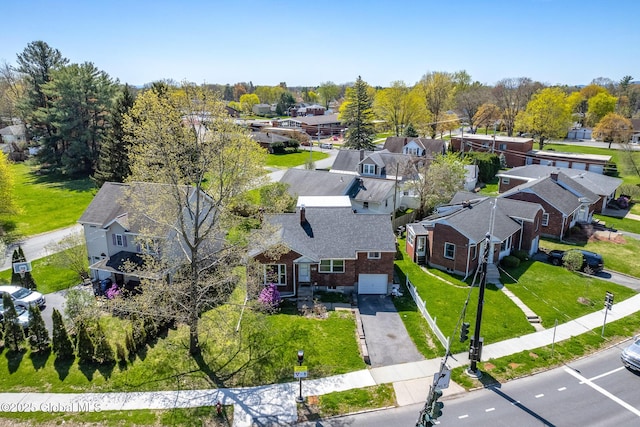 birds eye view of property featuring a residential view