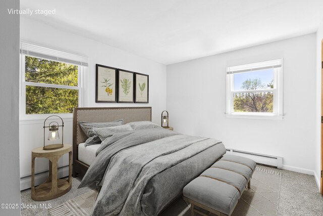 27 Aaron Dr, Catskill, NY 12414 - bedroom with baseboard heating, carpet flooring, and baseboards