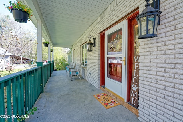 view of patio with covered porch