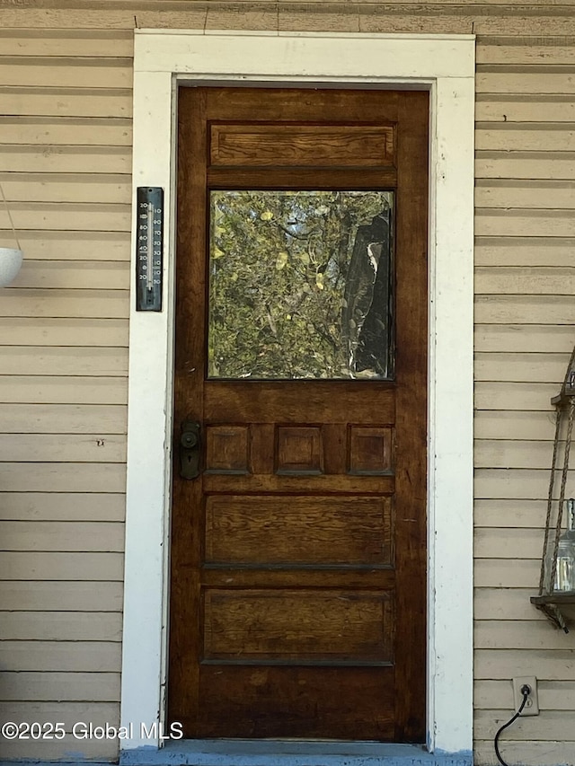 view of doorway to property