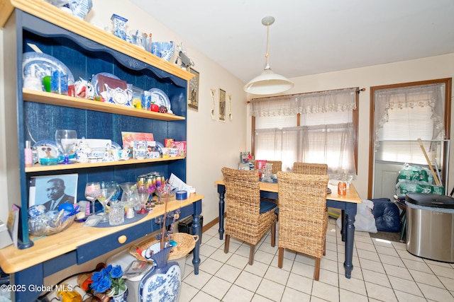view of tiled dining room