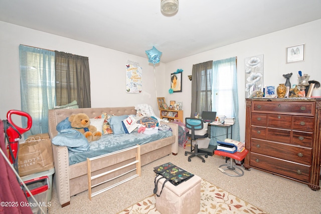 bedroom with carpet floors