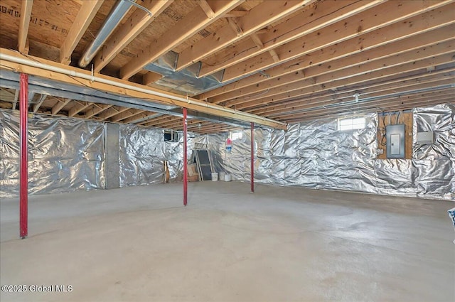 below grade area featuring electric panel