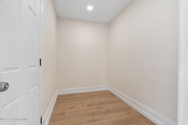 5 Barney St, Schenectady, NY 12307 - spare room featuring baseboards, recessed lighting, and light wood-style flooring