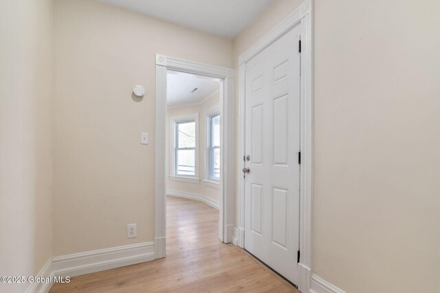 5 Barney St, Schenectady, NY 12307 - hallway with baseboards and light wood-type flooring
