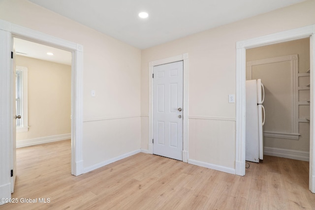 5 Barney St, Schenectady, NY 12307 - empty room featuring recessed lighting, baseboards, and light wood finished floors