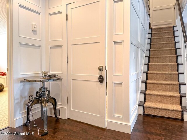 5A6 Sagamore Rd, Bolton, NY 12814 - interior space featuring dark wood-style floors and stairway