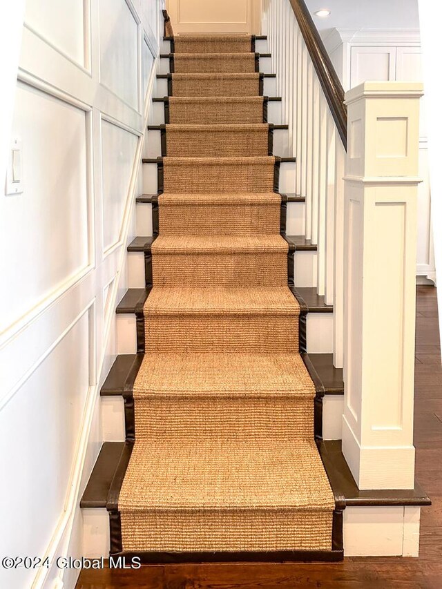 5A6 Sagamore Rd, Bolton, NY 12814 - staircase featuring wood finished floors