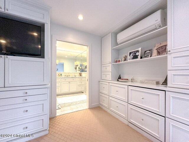 5A6 Sagamore Rd, Bolton, NY 12814 - bar featuring light tile patterned floors, a wall mounted AC, and recessed lighting