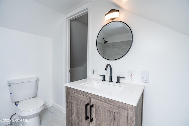 1538 Nott St, Schenectady, NY 12308 - bathroom with toilet, vanity, and baseboards