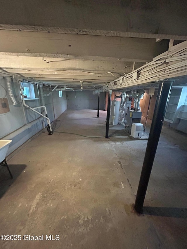 1538 Nott St, Schenectady, NY 12308 - unfinished basement featuring heating unit