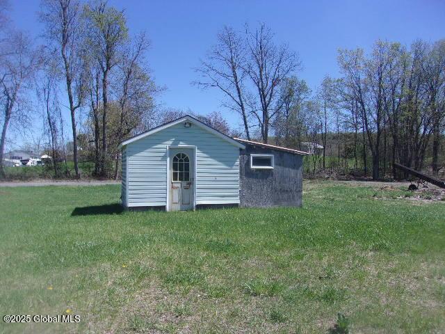 view of shed