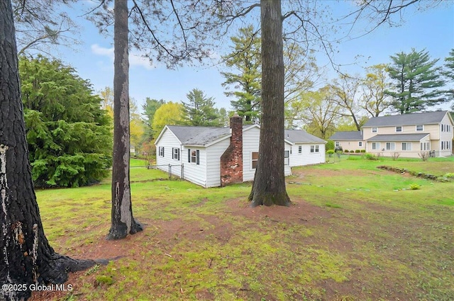 view of grassy yard