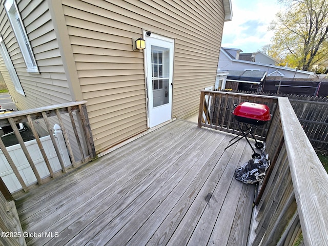 wooden deck with fence