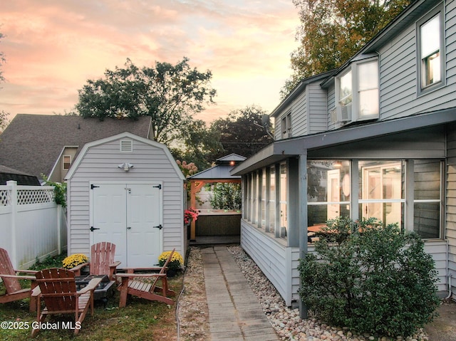 41 Madison St, Saratoga Springs, NY 12866 - view of shed with a sunroom