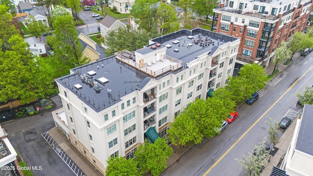 73 Railroad Pl Unit 403-404, Saratoga Springs, Inside, NY 12866 - drone / aerial view of apartment complex