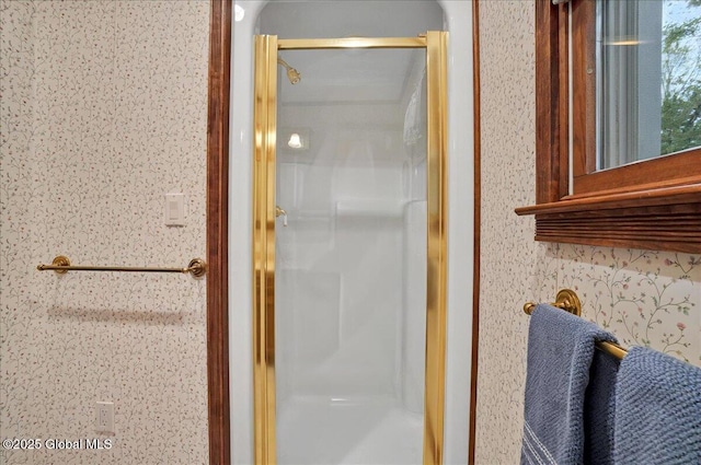 full bathroom with a stall shower