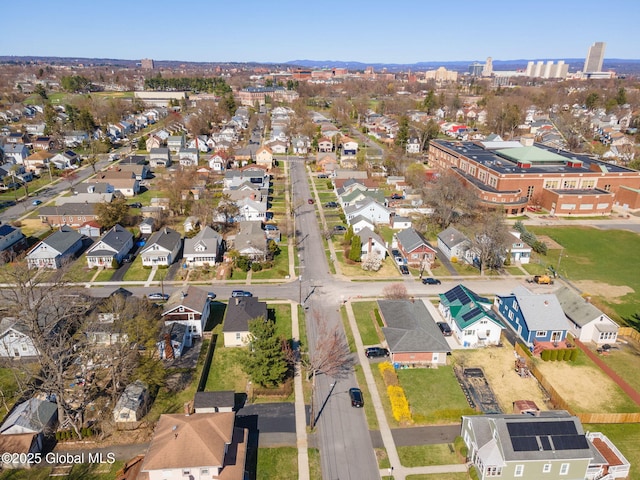 drone / aerial view with a residential view