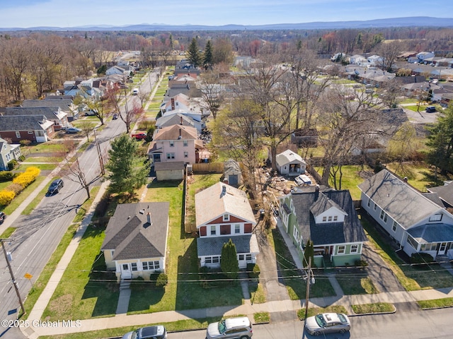 bird's eye view with a residential view