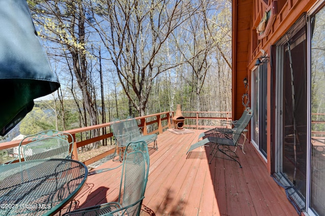 view of wooden deck