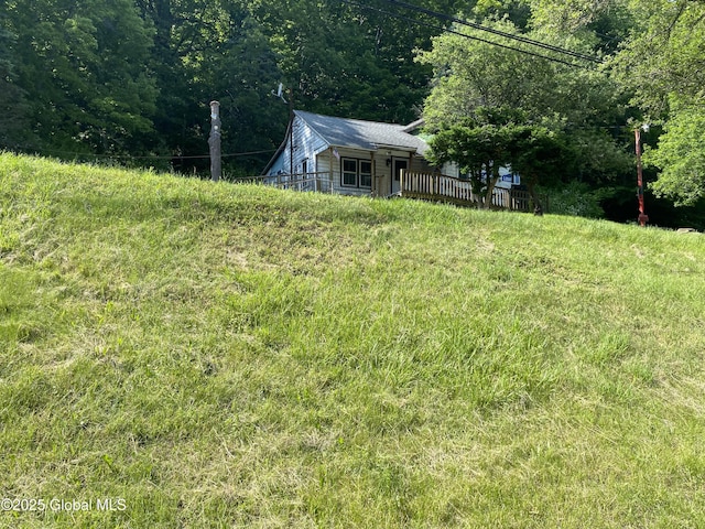 18751 State Route 22, Petersburgh, NY 12138 - view of yard featuring a wooden deck and a forest view