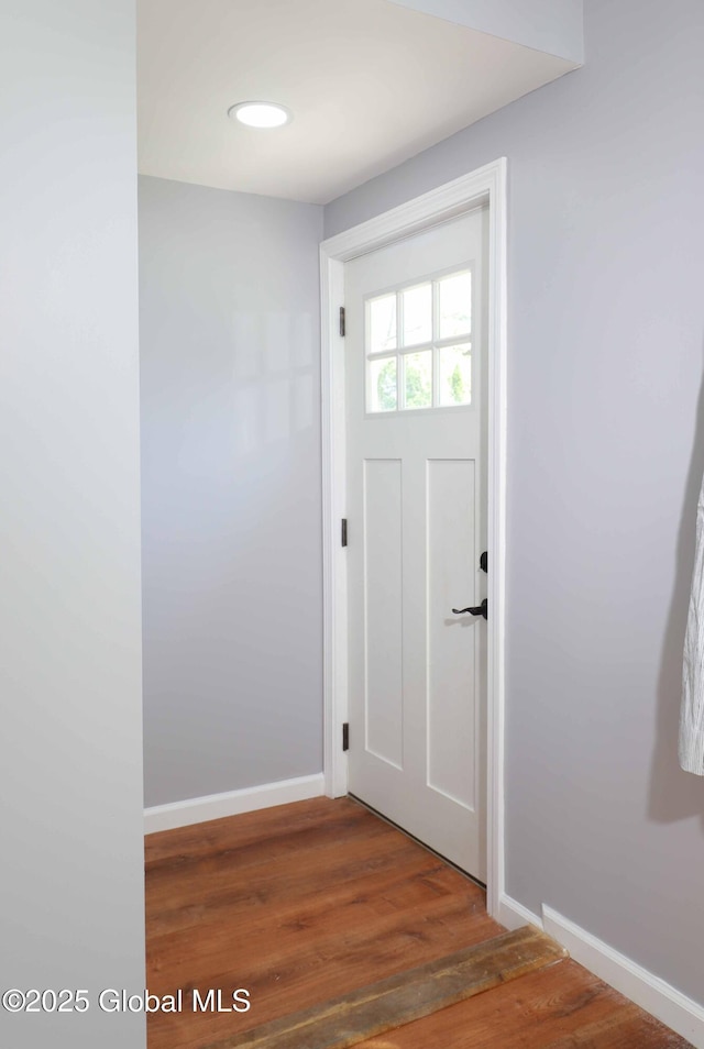 701 Engleman Ave, Glenville, NY 12302 - doorway to outside with wood finished floors and baseboards