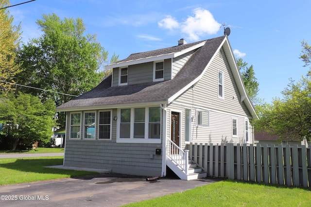 701 Engleman Ave, Glenville, NY 12302 - view of front facade with entry steps, roof with shingles, and a chimney
