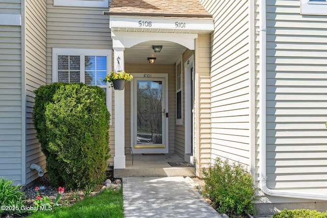 view of doorway to property